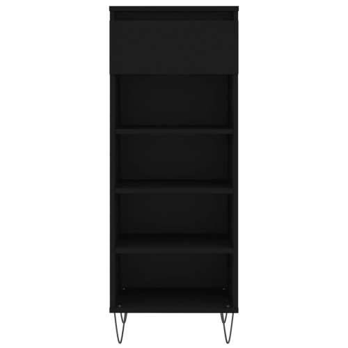 Ormarić za cipele crni 40 x 36 x 105 cm od konstruiranog drva - Crna 1 Cijena