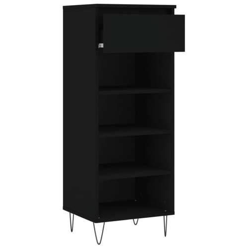 Ormarić za cipele crni 40 x 36 x 105 cm od konstruiranog drva - Crna 1 Cijena