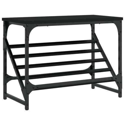 Stalak za cipele crni 60x30x45 cm od konstruiranog drva - Crna 1 45 cm 60 cm Cijena