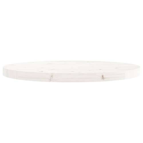 Ploča za stol okrugla bijela Ø 60 x 3 cm od masivne borovine Cijena