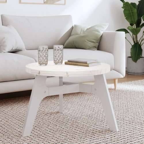 Ploča za stol okrugla bijela Ø 60 x 3 cm od masivne borovine - Bijela 60 x 3 cm 1 Cijena