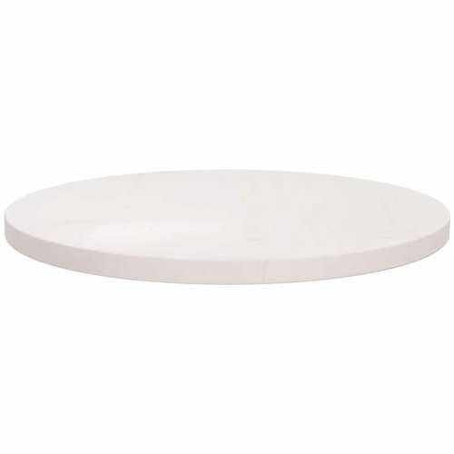Ploča za stol okrugla bijela Ø 60 x 3 cm od masivne borovine - Bijela 60 x 3 cm 1 Cijena