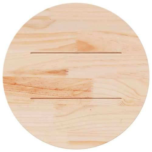 Ploča za stol okrugla Ø 70 x 3 cm od masivne borovine - Prirodna 70 x 3 cm 1 Cijena