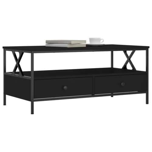 Stolić za kavu crni 100 x 51 x 45 cm od konstruiranog drva - Crna 1 Cijena
