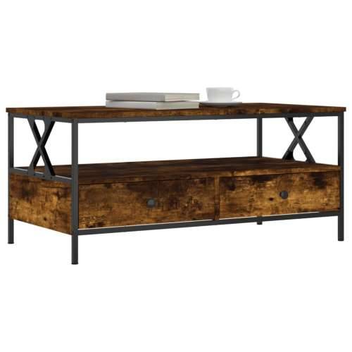 Stolić za kavu boja hrasta 100 x 51 x 45 cm konstruirano drvo - Dimljeni hrast 1 Cijena