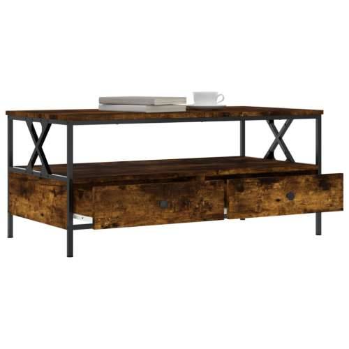 Stolić za kavu boja hrasta 100 x 51 x 45 cm konstruirano drvo - Dimljeni hrast 1 Cijena