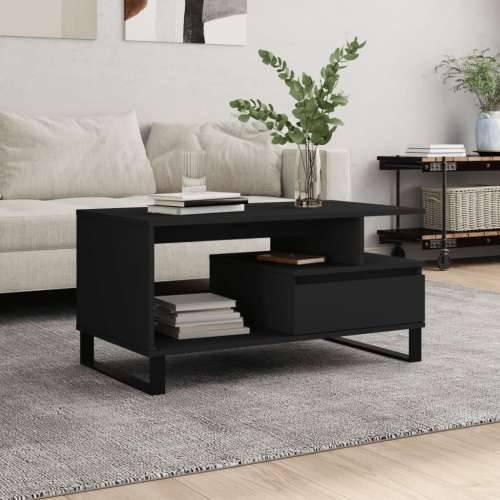 Stolić za kavu crni 90 x 49 x 45 cm od konstruiranog drva - Crna 1 Cijena