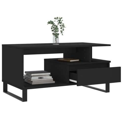 Stolić za kavu crni 90 x 49 x 45 cm od konstruiranog drva - Crna 1 Cijena