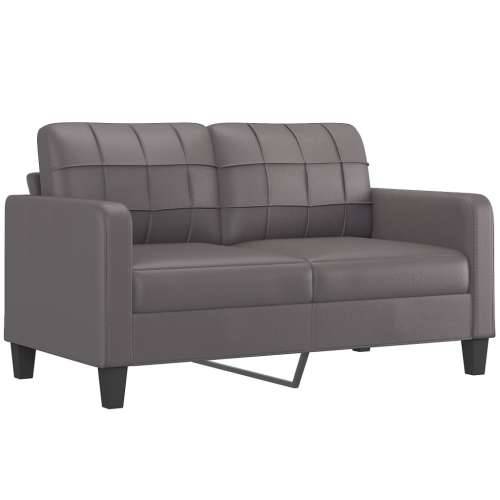 2-dijelni set sofa s jastucima sivi od umjetne kože - Siva s jastučićima Cijena