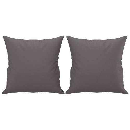2-dijelni set sofa s jastucima sivi od umjetne kože - Siva s jastučićima Cijena