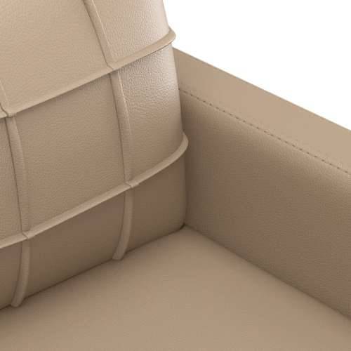 2-dijelni set sofa s jastucima boja cappuccina od umjetne kože - Boja cappuccina s jastučićima Cijena