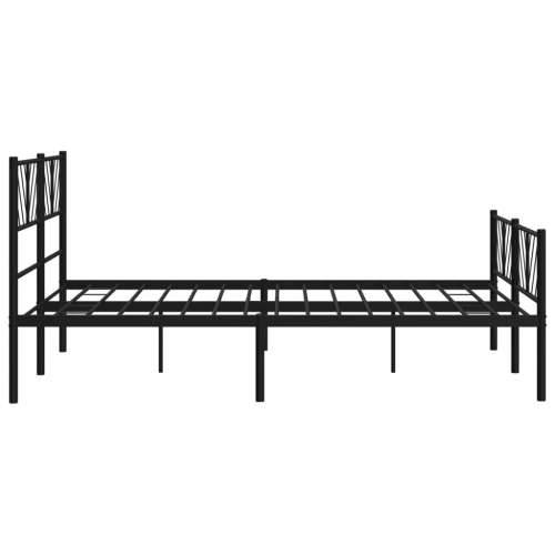 Metalni okvir kreveta uzglavlje i podnožje crni 135x190 cm - Crna 135 x 190 cm s uzglavljem i podnožjem Cijena