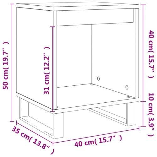 Noćni ormarići 2 kom boja betona 40x35x50 cm konstruirano drvo - Beton siva 2 Cijena