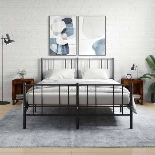 Noćni ormarići 2 kom boja hrasta 40x35x50 cm konstruirano drvo - Dimljeni hrast 2 Cijena