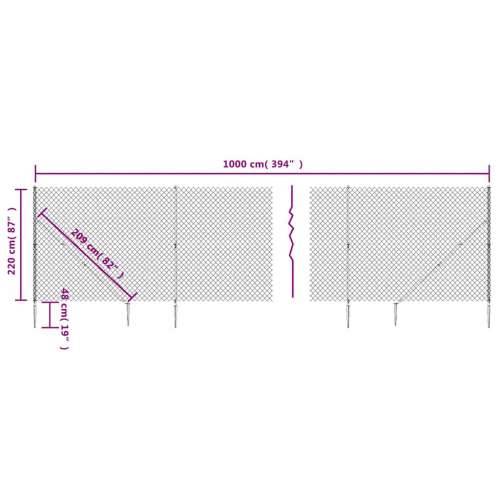 Žičana ograda sa šiljastim držačima zelena 2,2 x 10 m - Zelena 2.2 x 10 m 1 Cijena