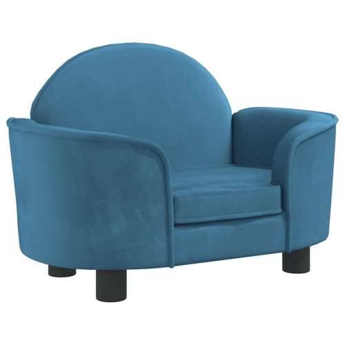 Krevet za pse plavi 66 x 40 x 45 cm baršunasti - Plava Cijena