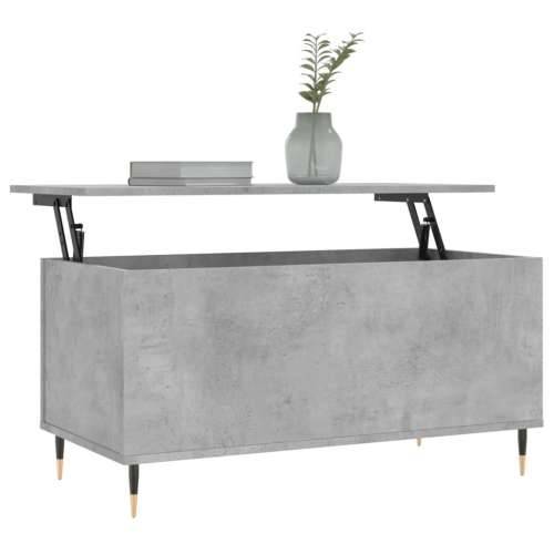 Stolić za kavu siva boja betona 90x44,5x45 cm konstruirano drvo - Beton siva 1 Cijena
