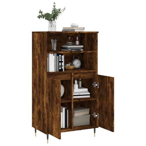 Visoka komoda dimljenog hrasta 60x36x110 cm konstruiranog drva - Dimljeni hrast 1 Cijena
