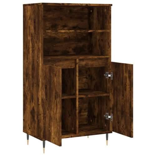 Visoka komoda dimljenog hrasta 60x36x110 cm konstruiranog drva - Dimljeni hrast 1 Cijena