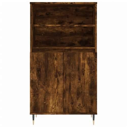 Visoka komoda dimljenog hrasta 60x36x110 cm konstruiranog drva - Dimljeni hrast 1 Cijena