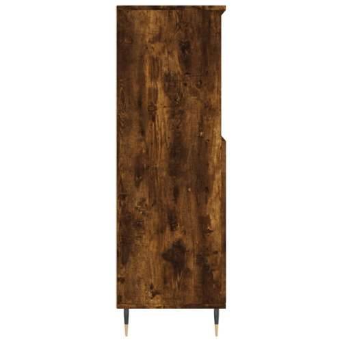 Visoka komoda dimljenog hrasta 60x36x110 cm konstruiranog drva - Dimljeni hrast 1 Cijena