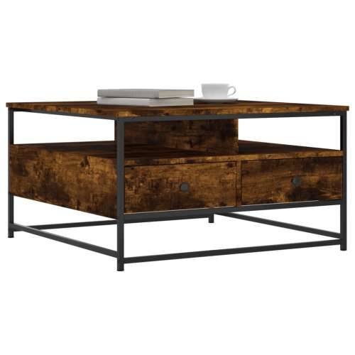 Stolić za kavu boja hrasta 80 x 80 x 45 cm konstruirano drvo - Dimljeni hrast 80 x 80 x 45 cm 1 Cijena