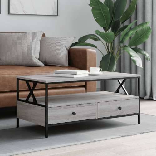 Stolić za kavu siva boja hrasta 100x51x45 cm konstruirano drvo - Sivi hrast sonoma 1 Cijena
