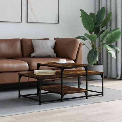 Stolić za kavu boja hrasta 102x60x45 cm konstruirano drvo - Dimljeni hrast 1 Cijena