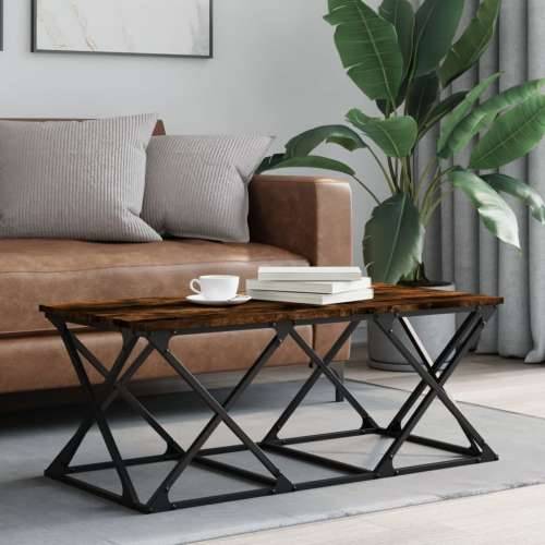 Stolić za kavu boja hrasta 100 x 49 x 40 cm konstruirano drvo - Dimljeni hrast 1 Cijena
