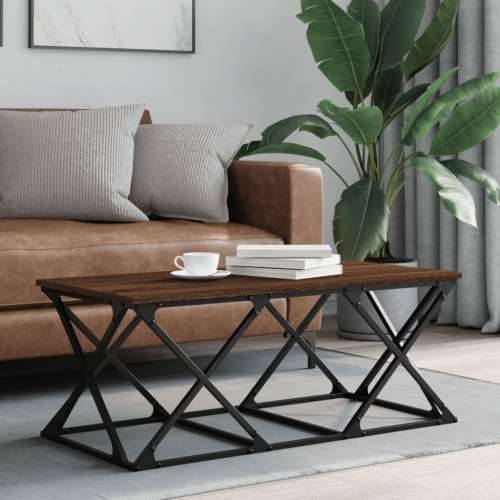 Stolić za kavu smeđa boja hrasta 100x49x40 cm konstruirano drvo - Smeđi hrast 1 Cijena
