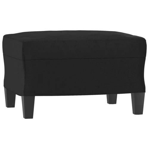 3-dijelni set sofa s jastucima crni od umjetne kože - Crna s jastučićima i tabureom Cijena