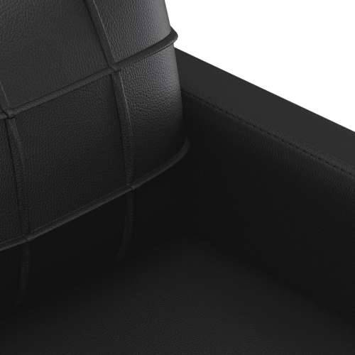2-dijelni set sofa s jastucima crni od umjetne kože - Crna s jastučićima Cijena