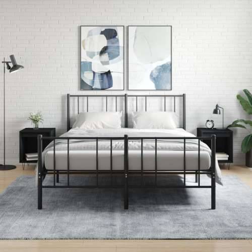 Noćni ormarići 2 kom crni 40x35x50 cm od konstruiranog drva - Crna 2 Cijena