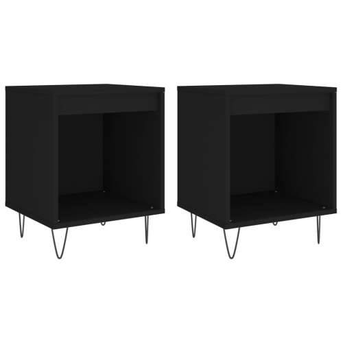 Noćni ormarići 2 kom crni 40x35x50 cm od konstruiranog drva - Crna 2 Cijena