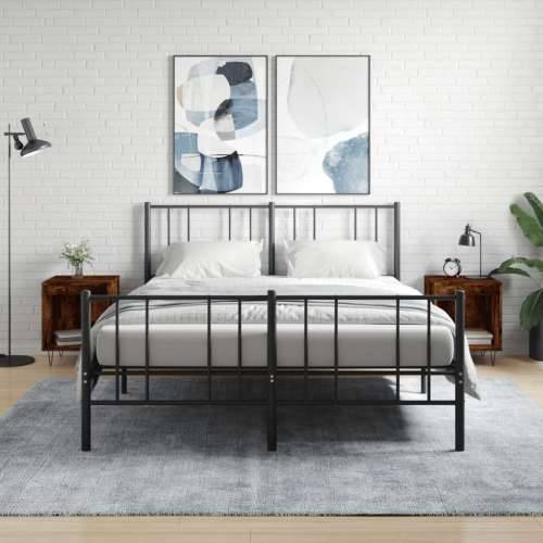 Noćni ormarići 2 kom boja hrasta 40x35x50 cm konstruirano drvo - Dimljeni hrast 2 Cijena