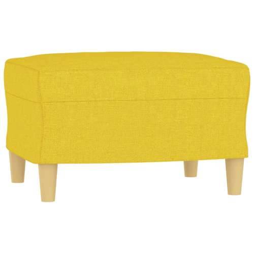 Fotelja s tabureom svjetložuta 60 cm od tkanine - Svjetložuta Cijena