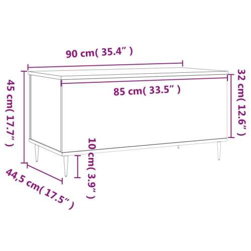 Stolić za kavu bijeli 90 x 44,5 x 45 cm od konstruiranog drva - Bijela 1 Cijena
