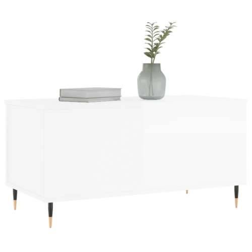 Stolić za kavu sjajni bijeli 90x44,5x45 cm konstruirano drvo - Visoko sjajno bijela 1 Cijena