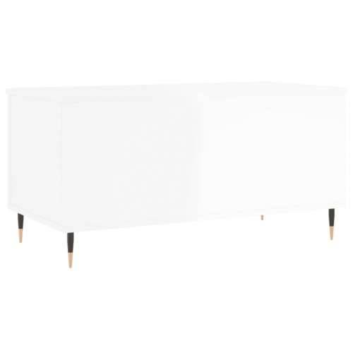 Stolić za kavu sjajni bijeli 90x44,5x45 cm konstruirano drvo - Visoko sjajno bijela 1 Cijena