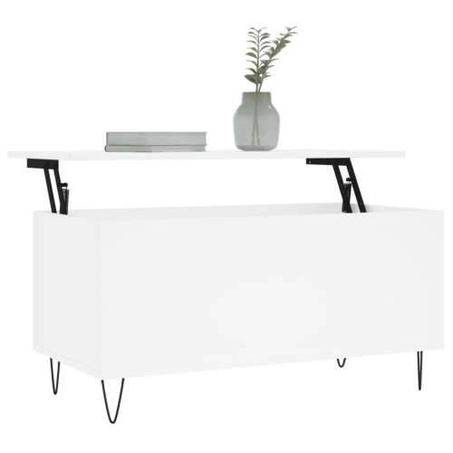 Stolić za kavu bijeli 90 x 44,5 x 45 cm od konstruiranog drva - Bijela 1 Cijena