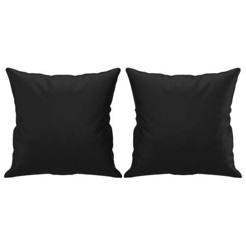 2-dijelni set sofa s jastucima crni od umjetne kože - Crna s jastučićima Cijena