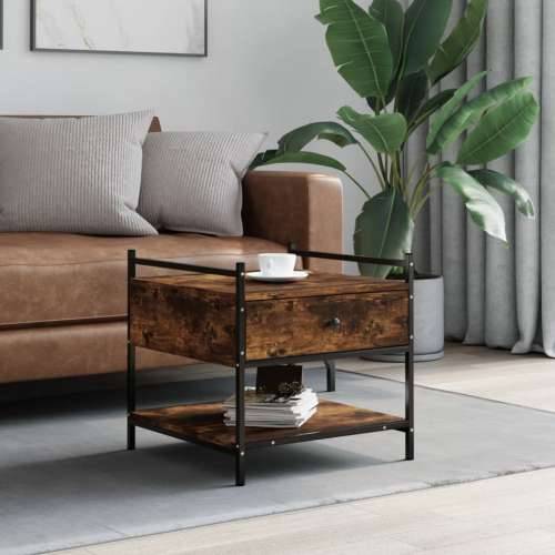 Stolić za kavu boja hrasta 50 x 50 x 50 cm konstruirano drvo - Dimljeni hrast 1 50 cm Cijena