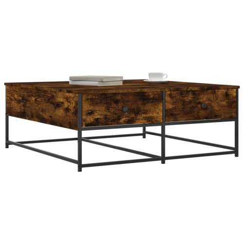 Stolić za kavu boja hrasta 100x99x40 cm konstruirano drvo - Dimljeni hrast 100 x 99 x 40 cm 1 Cijena