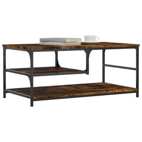 Stolić za kavu boja hrasta 90 x 49 x 40 cm konstruirano drvo - Dimljeni hrast 1 Cijena