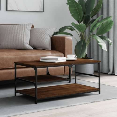 Stolić za kavu smeđa boja hrasta 90x49x40 cm konstruirano drvo - Smeđi hrast 1 Cijena