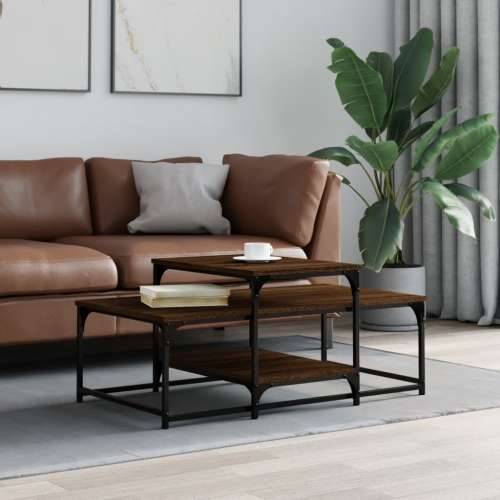 Stolić za kavu smeđa boja hrasta 102x60x45 cm konstruirano drvo - Smeđi hrast 1 Cijena