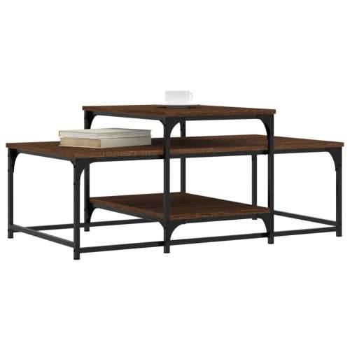 Stolić za kavu smeđa boja hrasta 102x60x45 cm konstruirano drvo - Smeđi hrast 1 Cijena