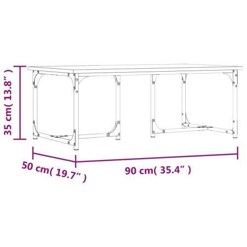 Stolić za kavu boja hrasta 90x50x35 cm konstruirano drvo - Dimljeni hrast 1 Cijena