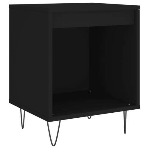 Noćni ormarić crni 40x35x50 cm od konstruiranog drva - Crna 1 Cijena
