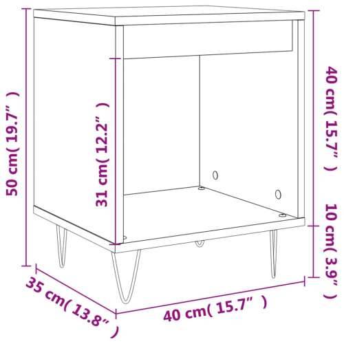 Noćni ormarić smeđa boja hrasta 40x35x50 cm konstruirano drvo - Smeđi hrast 1 Cijena